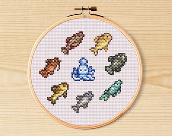 Stardew Valley Winter Fish Cross Stitch Pattern