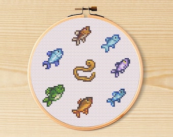 Stardew Valley Spring Fish Cross Stitch Pattern