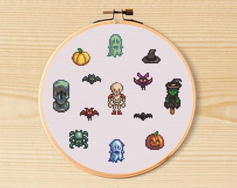 Stardew Valley Halloween Korsstygnsmönster