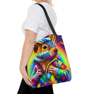 Lisa Frank inspired Squirrel Tote Bag