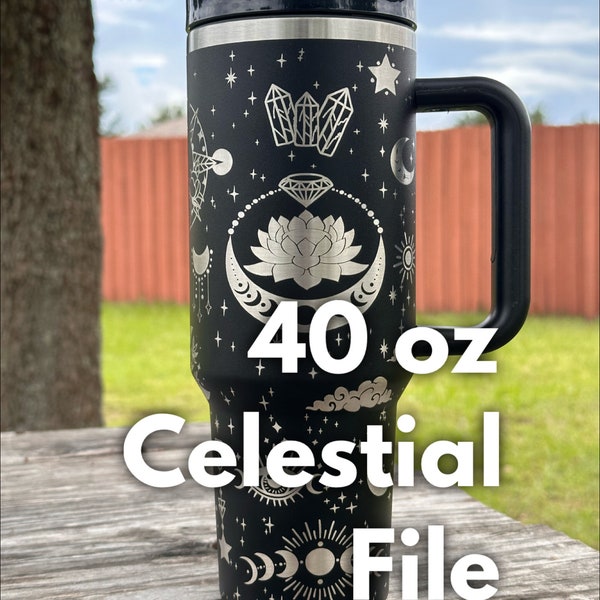 40 oz Celestial Wrap File - SVG - LB - DXF