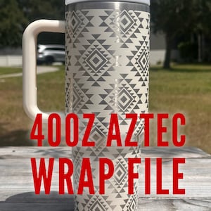 File da imballaggio azteco da 40 once, SVG, Lightburn