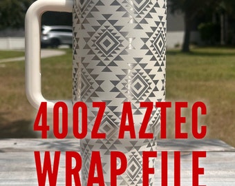 40oz Azteken Wrap File - SVG - Lightburn