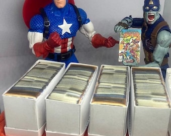 1/12 scale comic books, long boxes and  comic book rack/shelf.