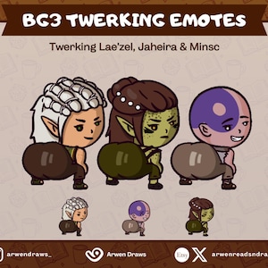 Baldur's Gate 3 Twerking Emotes - Lae’zel, Jaheira & Minsc