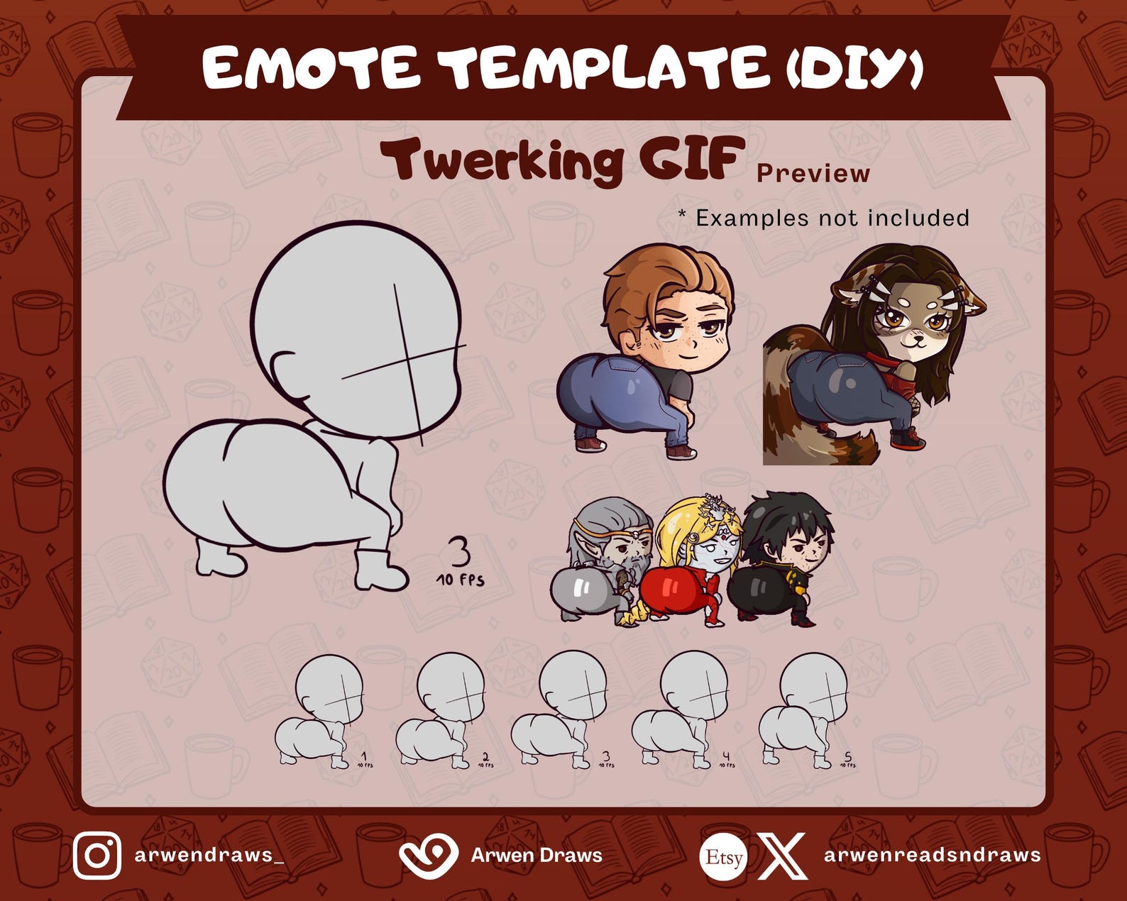 Emote DIY Template - Twerking GIF for Twitch/discord... | Animated ...