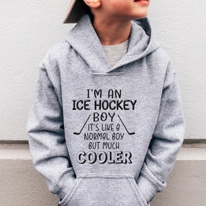 Funny Hockey Boy Youth Hoodie, Ice Hockey Youth Hoodie, Hockey Lover Gift, Hockey Girl Youth Shirt, Hockey Kids Shirt, Hockey Gifts