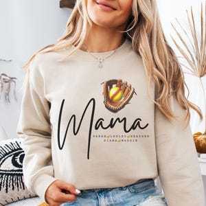 Softball Mama Sweatshirt: Personalized Team Mom Hoodie