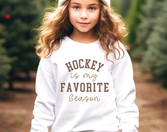 Hockey is My Favorite Season Youth Sweatshirt: Kids Hockey Apparel