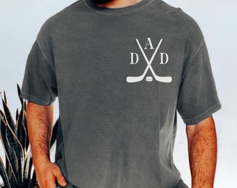Custom Hockey Dad Comfort Colors T-Shirt or Sweatshirt