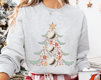 Golf Christmas Tree Sweatshirt: Holiday Golf Lover Gift