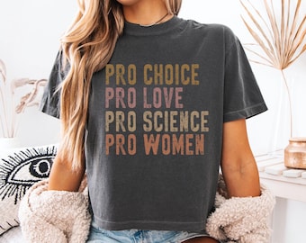 Pro Choice Comfort Colors Crop Top: Women's Rights Feminist Tee