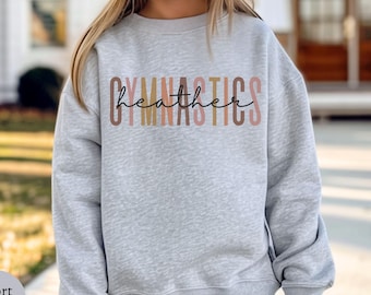 Custom Name Gymnastics Youth Sweatshirt, Personalized Gymnastics Youth Hoodie, Gymnastics Lover Gift, Gymnastics Sweatshirt, Gymnastics Gift