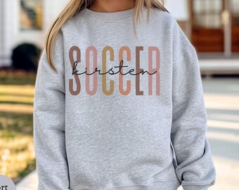 Personalized Soccer Youth Sweatshirt, Custom Name Soccer Youth Hoodie, Soccer Gift, Youth Soccer Player Hoodie, Soccer Team Gift