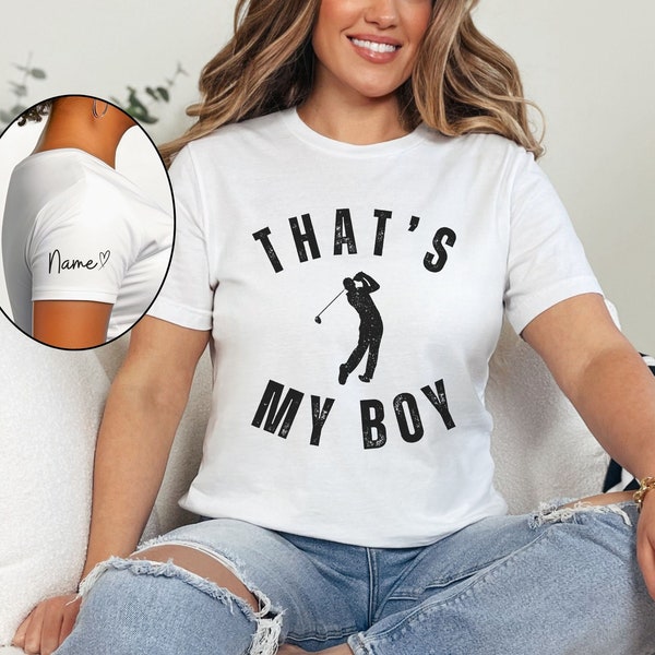 Custom That's My Boy Golf Mom Shirt, Personalized Gift for Golf Mom Dad, Cute Golf Mom Shirt, Golf Mom Sweatshirt, Golf Gifts