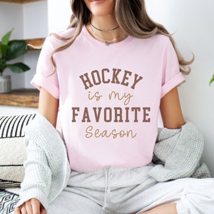 Custom Hockey is My Favorite Season Shirt, Hockey Lover Gift, Hockey Mom Dad V-Neck Shirt, Hockey Sweatshirt for Her Him, Hockey Gifts
