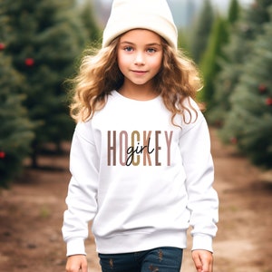 Hockey Girl Youth Sweatshirt, Hockey Youth Hoodie, Hockey Lover Gift, Hockey Girl Youth Shirt, Hockey Kids Shirt, Hockey Gifts