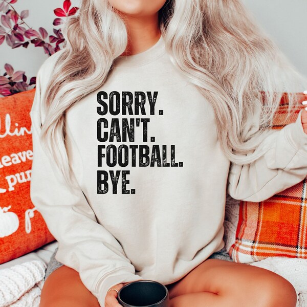 Red Sorry I Can't Football Graphic Sweatshirt main image 0