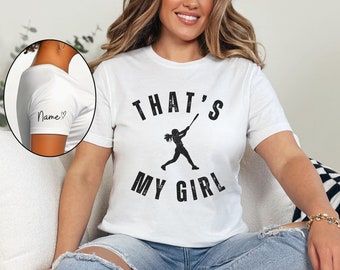 Custom That's My Girl Softball Mom Shirt, Personalized Softball Gift