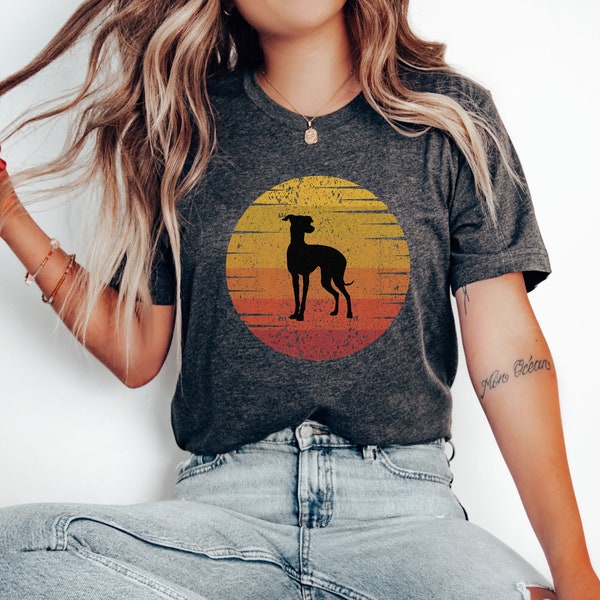 Retro Sun Italian Greyhound Shirt, Gift for Italian Greyhound Mom Dad, Gift for Italian Greyhound Owner, Dog Mom Dad Tee