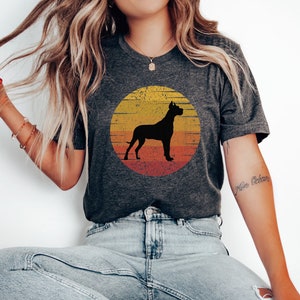 Retro Sun Great Dane Shirt, Gift for Great Dane Mom Dad, Gift for Great Dane Owner, Dog Mom Tee, Dog Dad Shirt