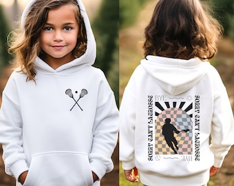 Retro Lacrosse Youth Hoodie: Sorry Can't, Funny Sports Gift
