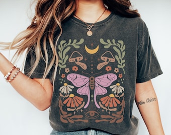 Comfort Colors Luna Moth Shirt: Celestial Cottagecore Tee