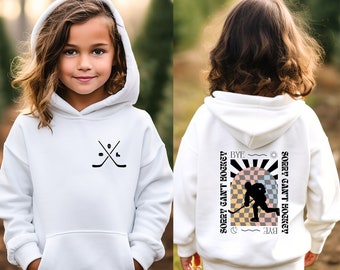 Funny Hockey Youth Hoodie: Sorry Can't Hockey, Retro Style