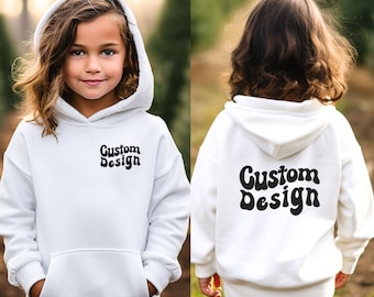 Custom Design Front and Back Youth Sweatshirt, Personalized Gift for Girls Boys, Custom Youth Hoodie, Custom Youth Shirt, Personalized Gift