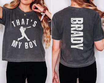 Custom Baseball Mom Comfort Colors Crop Top: Personalized Boxy Tee