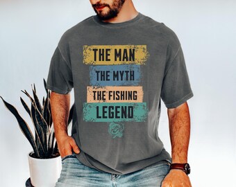 Funny Fishing Comfort Colors Shirt for Him, Fishing Gift for Dad, Fishing Retro Sweatshirt for Grandpa, Father's Day Gift, Fishing Gifts