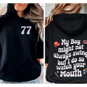Custom Baseball Mom Hoodie: Retro Sassy Mama Sweatshirt