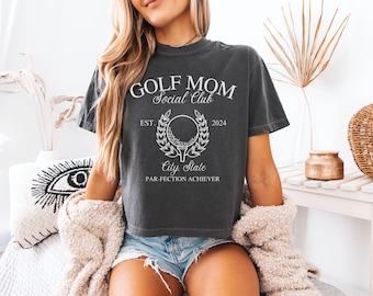 Golf Mom Social Club Comfort Colors Cropped Tee - Boxy Fit