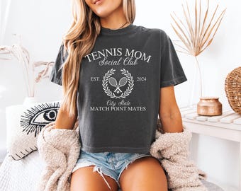 Tennis Mom Social Club Comfort Colors Boxy Crop Top