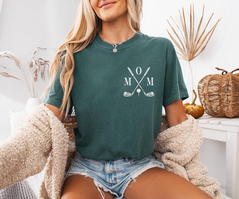 Custom Golf Mom Comfort Colors Shirt, Gift for Golf Mom, Mother's Day