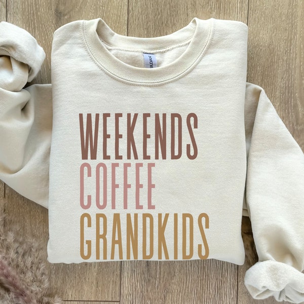 Weekends Coffee Grandkids Sweatshirt, Gift for Grandma, Funny Grammy Hoodie, Gigi Shirt, Mothers Day Gift, Grandma Sweatshirt, Mimi Shirt