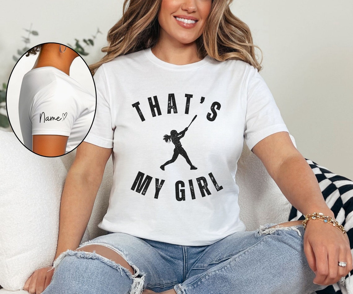Custom That’s My Girl Softball Mom Shirt, Personalized Gift for Mom Dad Model T8si248