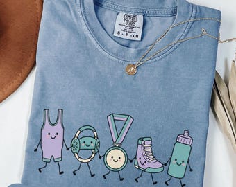 Comfort Colors Wrestling Mom Shirt, Kawaii Wrestling Graphic Sweatshirt, Wrestling Mom Gift, Cute Lover Shirt