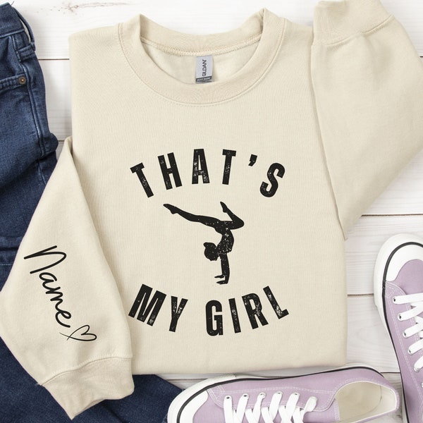 Custom Gymnastics Mom Sweatshirt, Personalized Gift