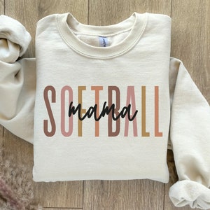 Softball Custom Text Sweatshirt, Personalized Gift for Softball Mom Dad, Softball Grandma Hoodie, Softball Matching Shirt, Softball Gifts