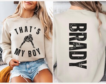 Custom That's My Boy Wrestling Mom Sweatshirt, Personalized Gift for Mom, Cute Wrestling Mom Hoodie, Wrestling Mom Shirt, Wrestling Gifts