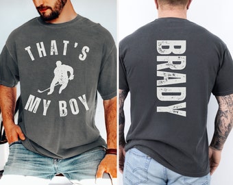 Custom Hockey Dad Comfort Colors Shirt: Personalized Hockey Gift