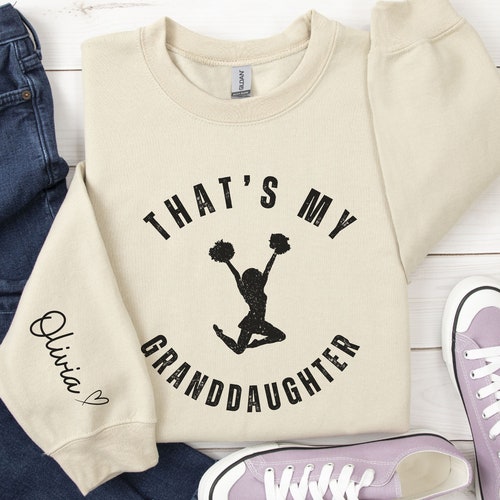 Custom Granddaughter Cheer Sweatshirt: Personalized Grandma Gift