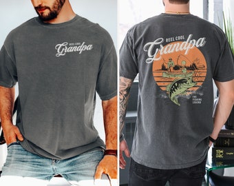 Comfort Colors Reel Cool Grandpa Fishing Retro Shirt, Fishing Gift for Grandpa, Fishing Grandpa Funny Sweatshirt, Father's Day Gift