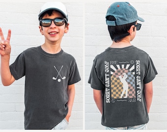 Comfort Colors Youth Golf Shirt: Retro Funny Gift for Girls & Boys