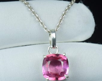Schöner Rosa Kunzit Anhänger ~ Boho Schmuck Halskette ~ Massiver 925 Sterling Silber Kunzit Anhänger ~ Bestes Hochzeitsgeschenk Schmuck Halskette |
