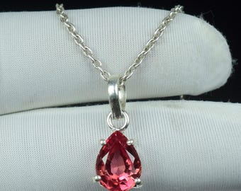 Wunderschöne rosa Kunzit Halskette | 925 Sterling Silber Kunzit | Boho Schmuck Anhänger | Handgefertigte Kunzit Halskette | Februar Geburtsstein Edelsteine |