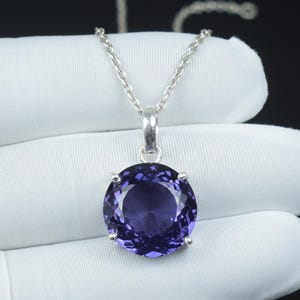 Color Changing Gemstone Alexandrite Pendant | 925 Sterling Silver Jewelry Necklace | Beautiful Stone Jewelry | Gift For Engagement Necklace