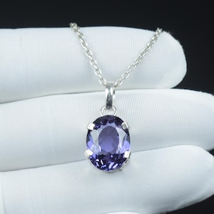Unique Color Changing Gemstone Jewelry Pendant | 925 Sterling Silver Alexandrite Necklace | Beautiful Stone Jewelry | Gift For Anniversary,