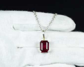 Ciondolo in argento sterling 925 con pietre preziose topazio rosa e